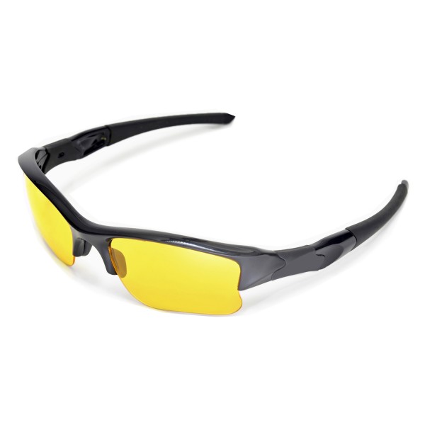 Walleva Yellow Replacement Lenses for Oakley Flak Jacket XLJ Sunglasses